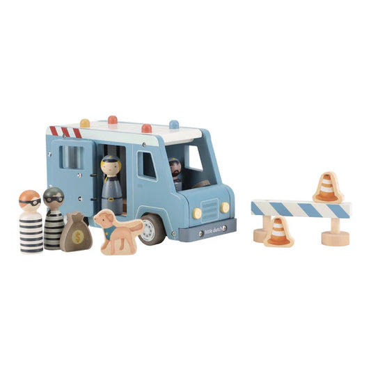 Little Dutch Wooden Police Van - Brand New Collection