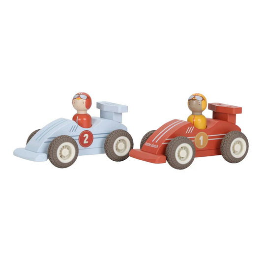 Little Dutch Wooden Pull Back Race Cars