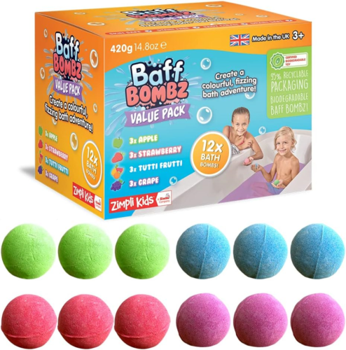 Baff Bombs Round Refill Pack 12 by Zimplin