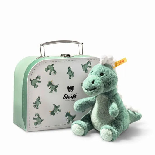 Steiff Joshi baby T-Rex in suitcase