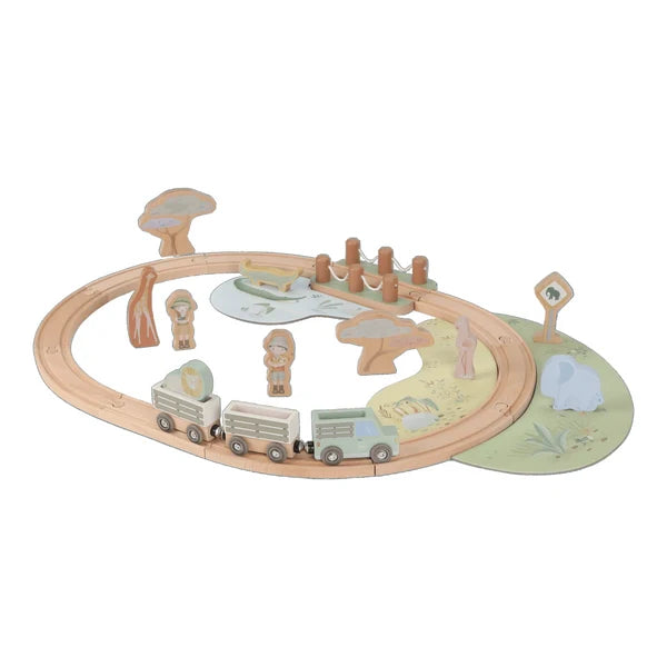 Little Dutch Wooden Train Set  - Safari Friends