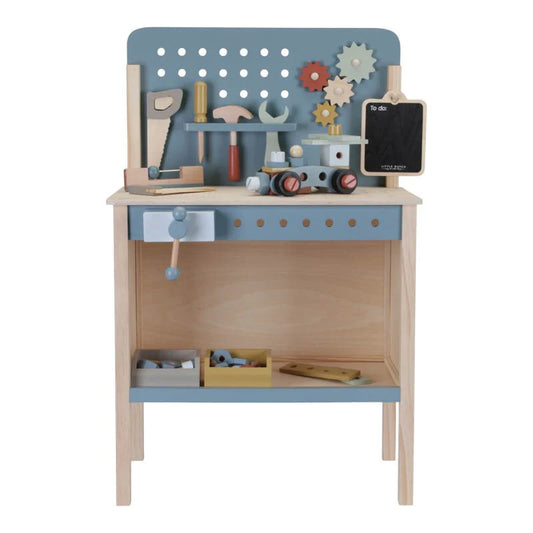 Little Dutch Blue Wooden Tool Bench FCS