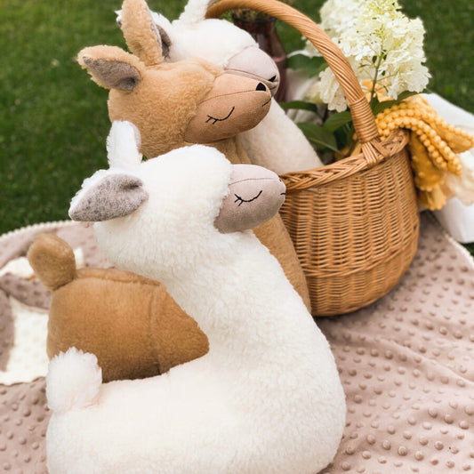 Soft Toy Pillow Plush Beige Alpaca