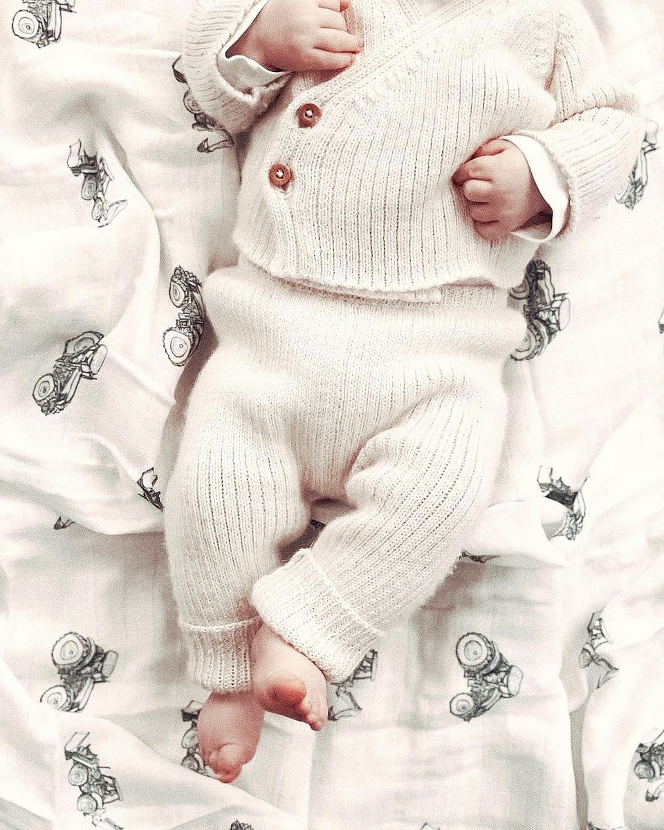 Tractor Muslin Swaddle