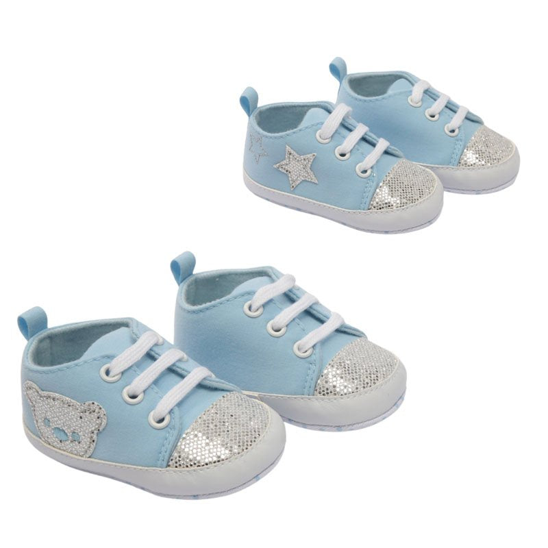 Blue Baby Glitter Trainers