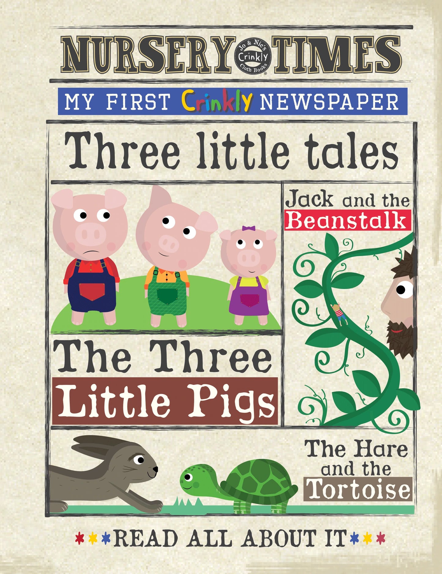 Nursery Times Crinkly Newspaper - Three Little Tales