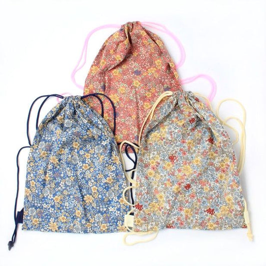 Floral Drawstring Fabric Bag