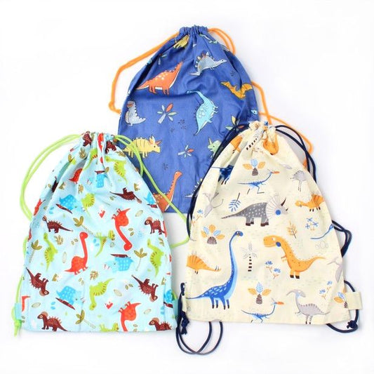 Dinosaur Drawstring Fabric Bag
