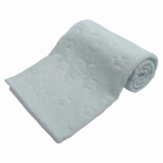 Mint Embossed Flannel Baby Blanket