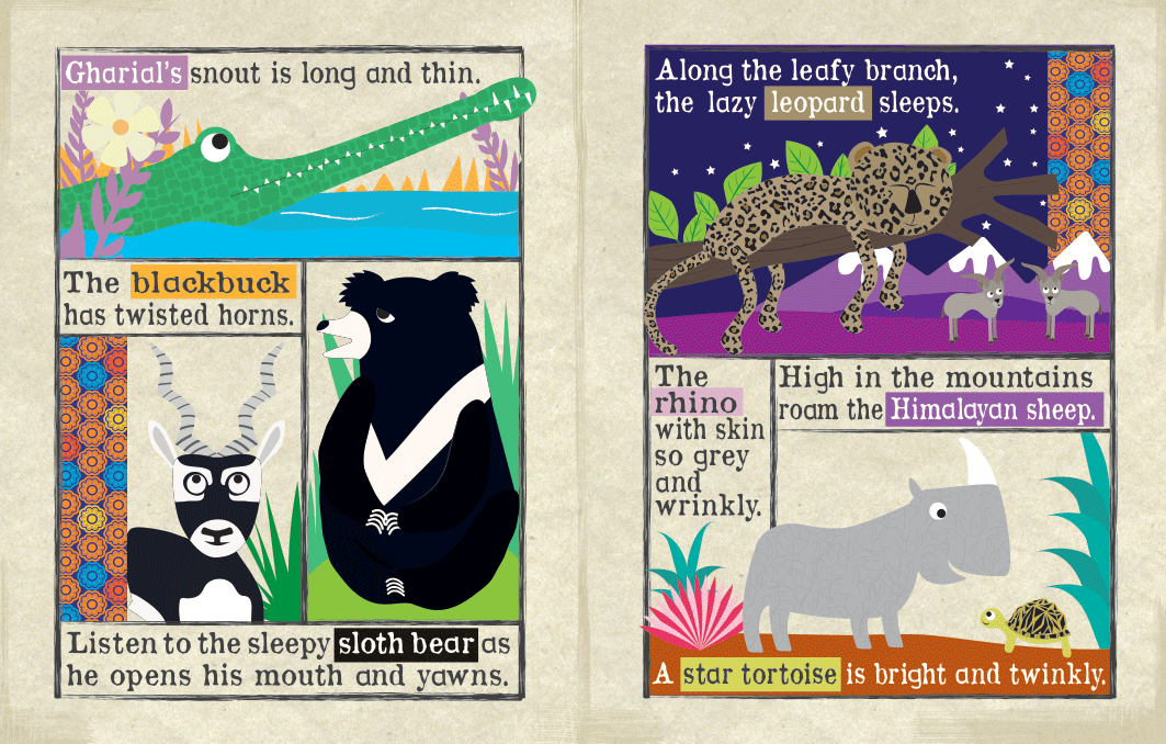Indian Animals Nursery Times Crinkly Newspaper