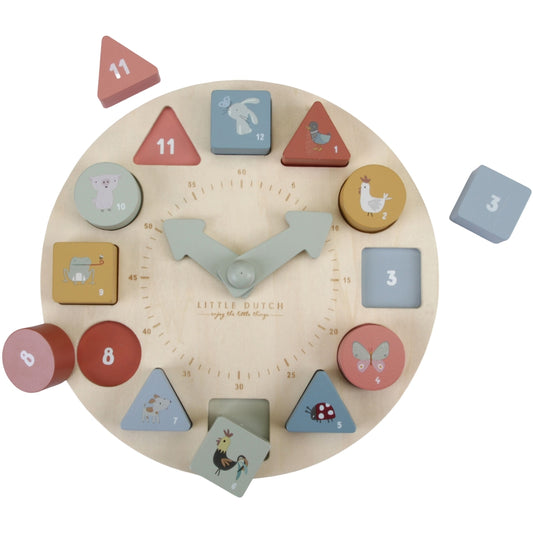 Little Dutch Wooden Activity Clock - Puzzle