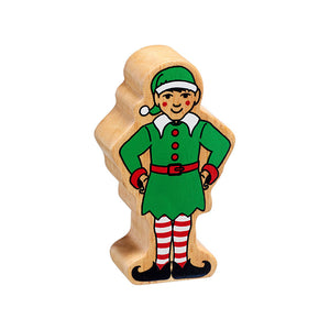 Lanka Kade Wooden Green Elf Figure
