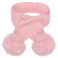 Pink Cable Knit Children's Pom Pom Scarf