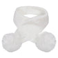 White Cable Knit Children's Pom Pom Scarf