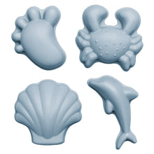 Load image into Gallery viewer, Scrunch Sand Moulds Sea Themed Duck Egg Blue
