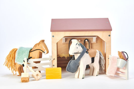 Tenderleaf Toys Wooden Stables Toy