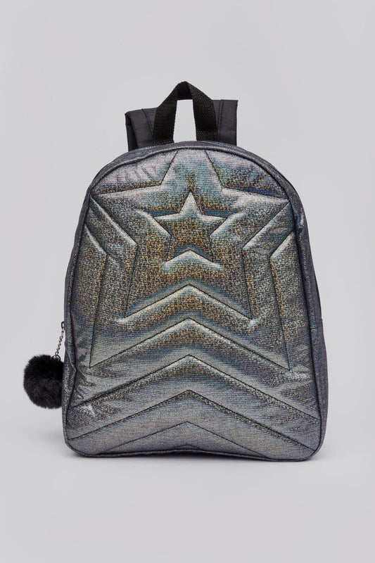 Black Holographic Star Backpack