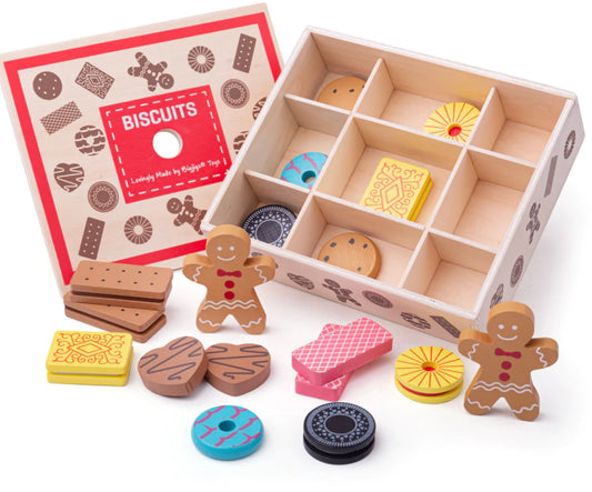 Bigjigs Box of Wooden Biscuits