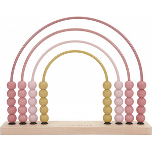 Little Dutch Wooden Rainbow Pastel Pink Abacus New Design