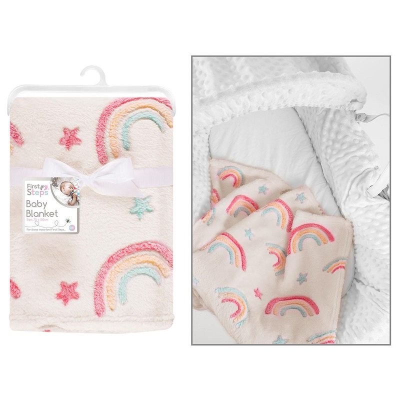 Super Soft Rainbow Soft Touch Baby Blanket