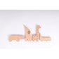 Wooden Animals, Elephant, Hippo, Giraffe and Crocodile
